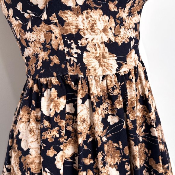 Gracia Cap Sleeve Fit & Flare Skater Floral Print Mini Short Dress Women's Sz S - Picture 6 of 13